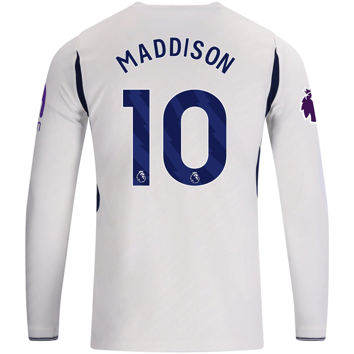 Men's Replica Maddison Tottenham Hotspur Long Sleeve Home Jersey 26/27