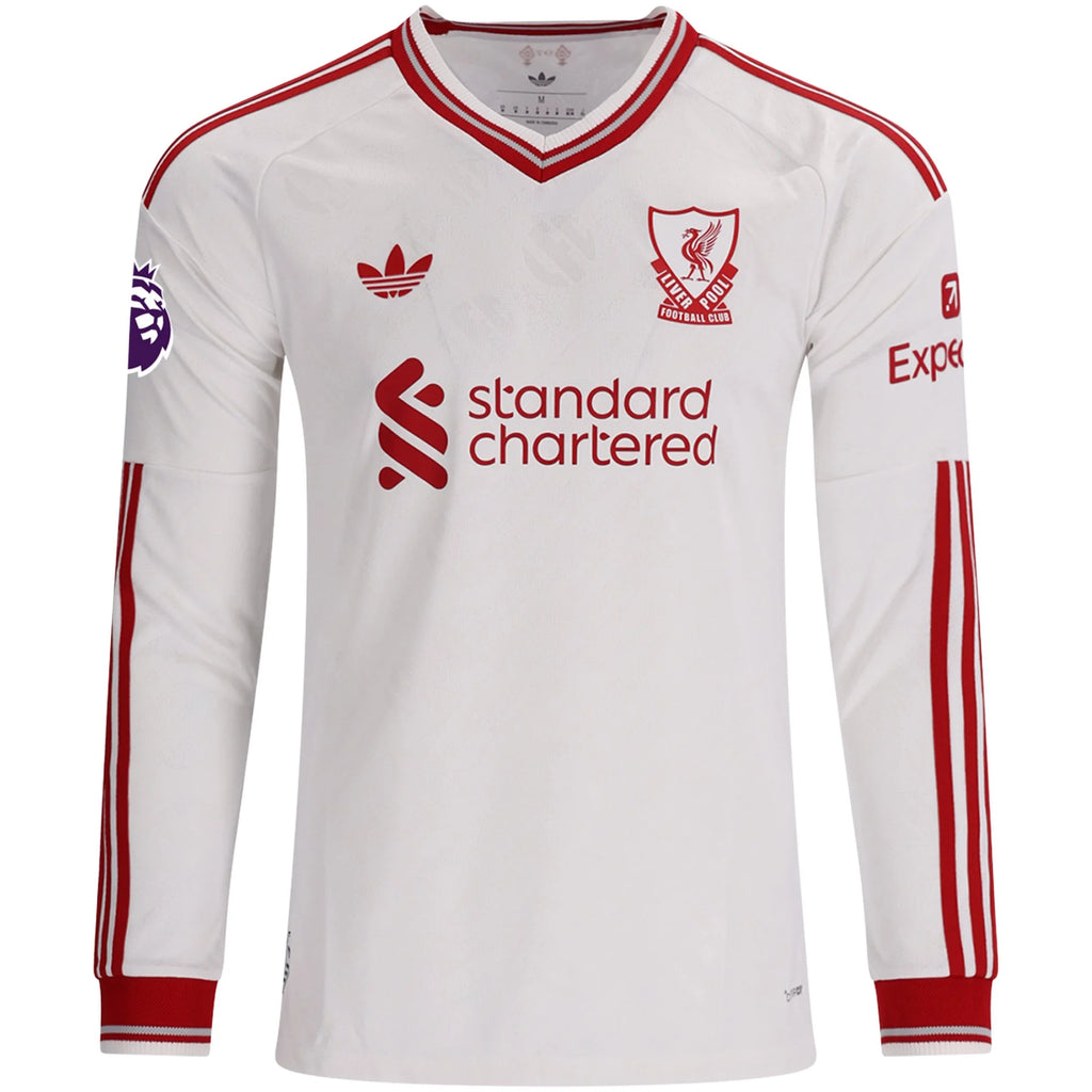 Men's Authentic M. Salah Liverpool Long Sleeve Away Jersey 26/27