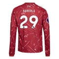 Kid's Replica Barcola Liverpool Long Sleeve Home Jersey 26/27