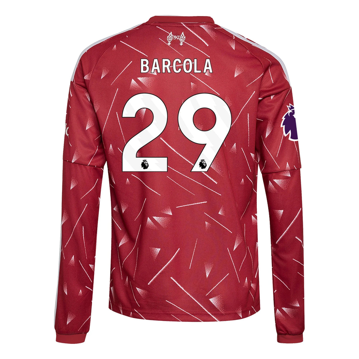 Kid's Replica Barcola Liverpool Long Sleeve Home Jersey 26/27
