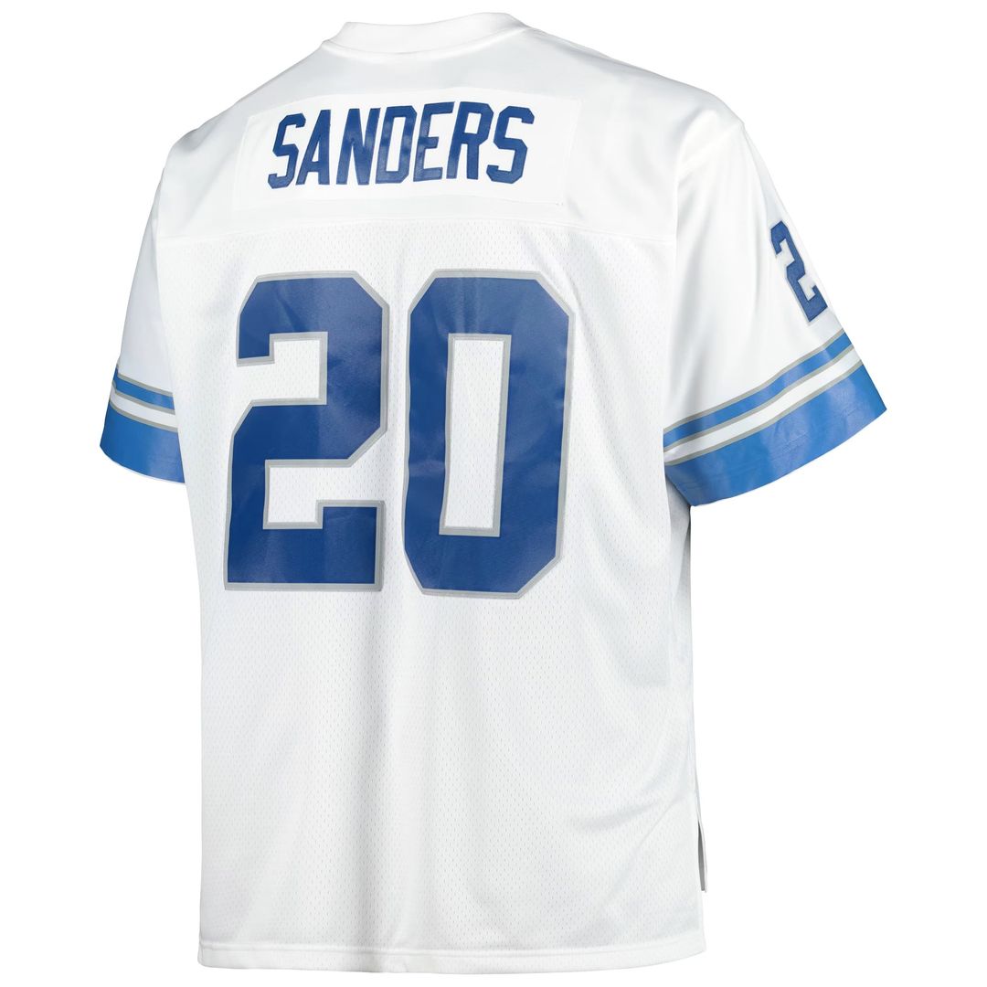 Men's Detroit Lions Barry Sanders Blue Big & Tall 1996 Retired Player Replica Jersey