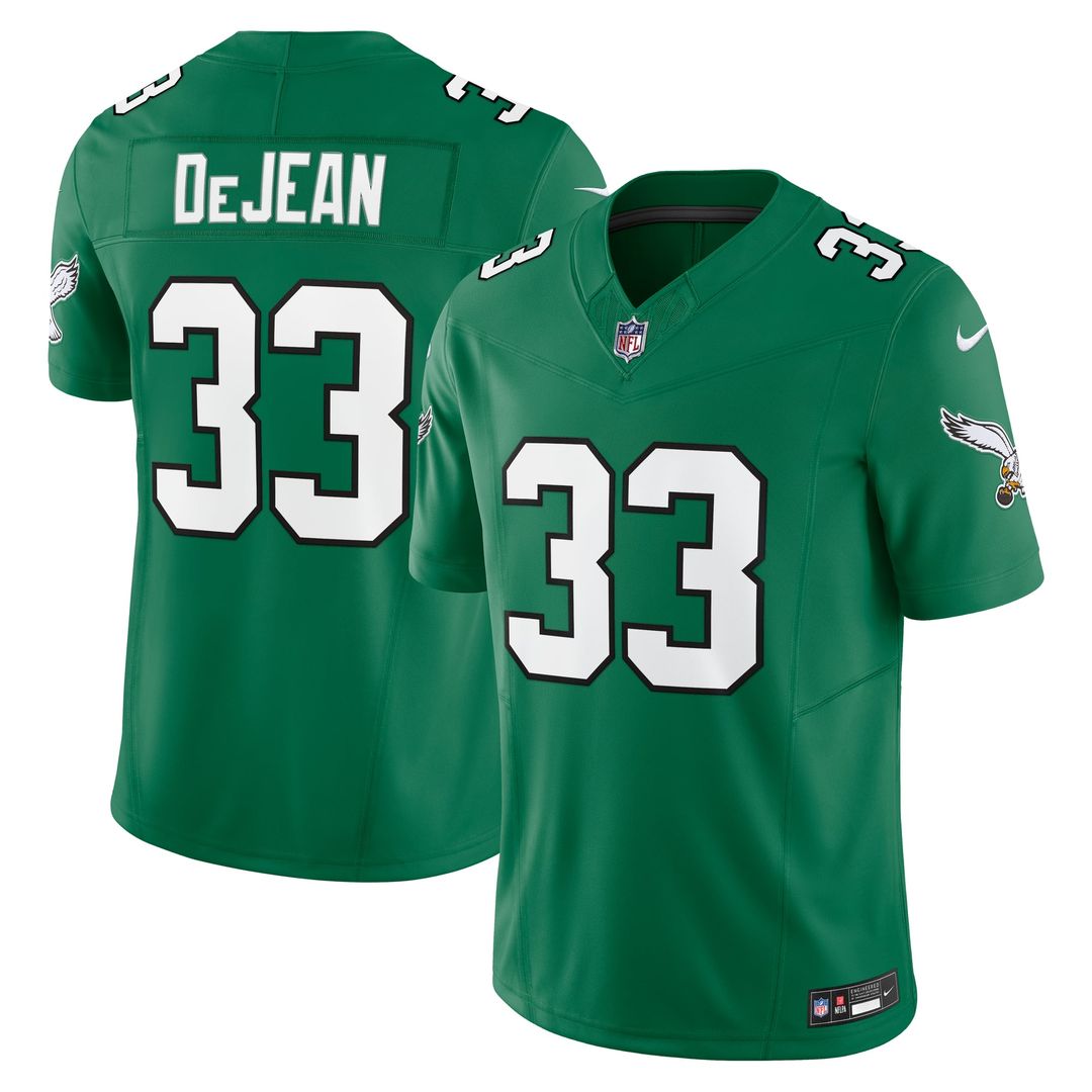 Men's Philadelphia Eagles Cooper DeJean Kelly Green Alternate 2 Vapor F.U.S.E.