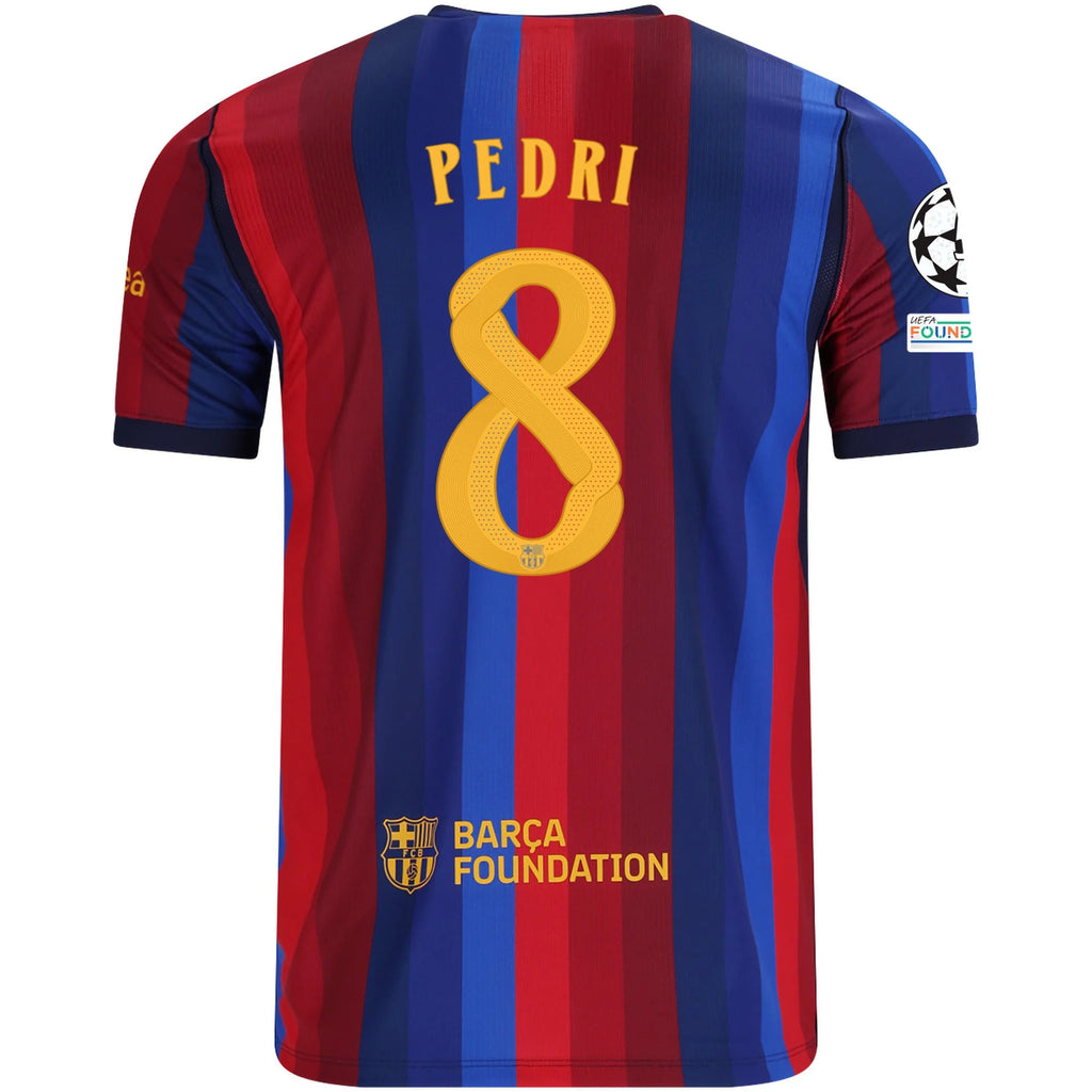 Men's Replica Pedri Barcelona Home Jersey 26/27 UCL