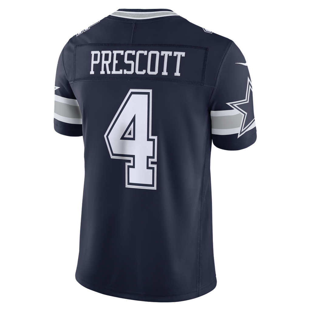 Men's Dallas Cowboys Dak Prescott Navy Team Vapor F.U.S.E. Stitched