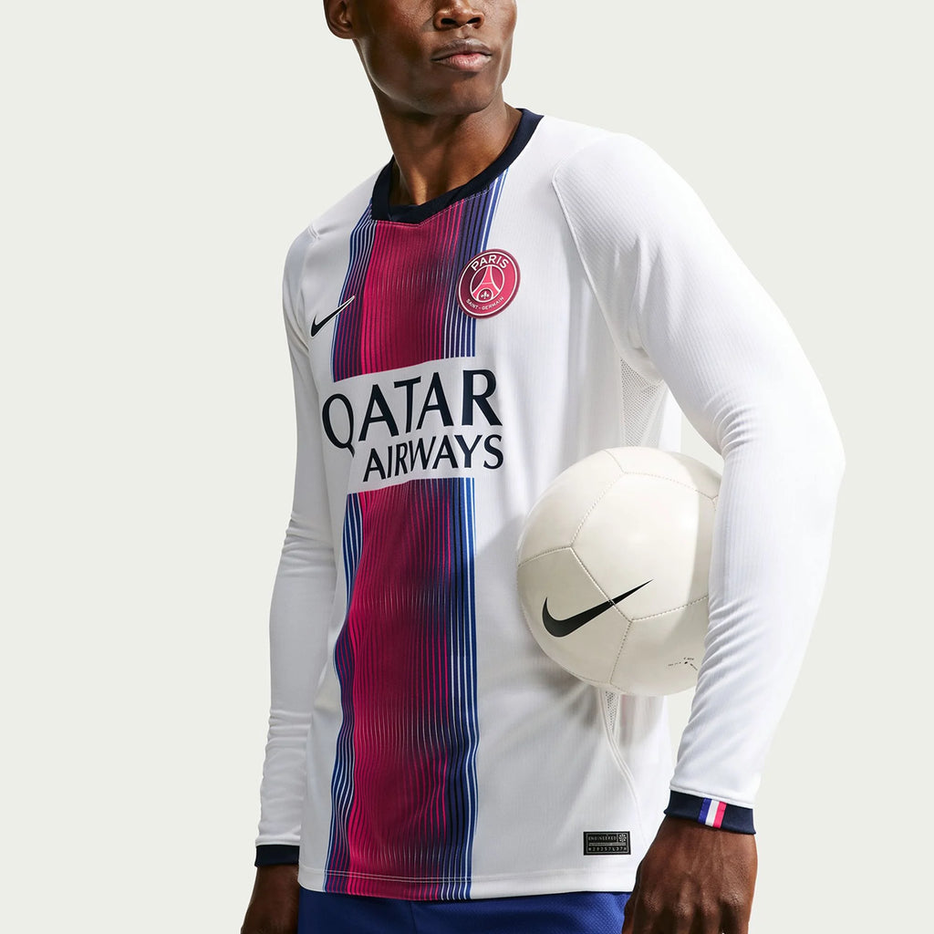 Men's Replica Paris Saint-Germain Long Sleeve Away Jersey 26/27