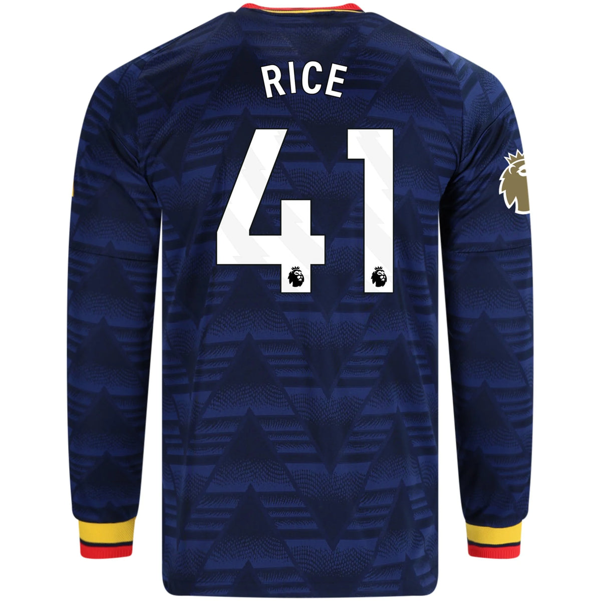 Men's Authentic Rice Arsenal Long Sleeve Away Jersey 26/27