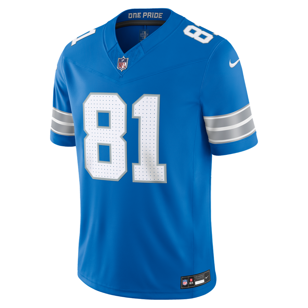 Men's Detroit Lions Calvin Johnson Black Alternate Vapor F.U.S.E. Stitched Retired