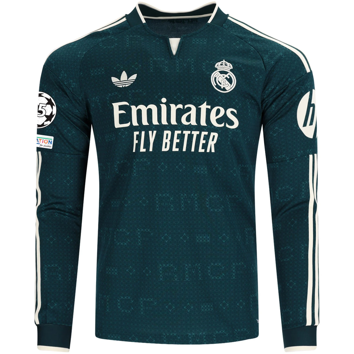 Men's Replica Bernardo Real Madrid Long Sleeve Away Jersey 26/27