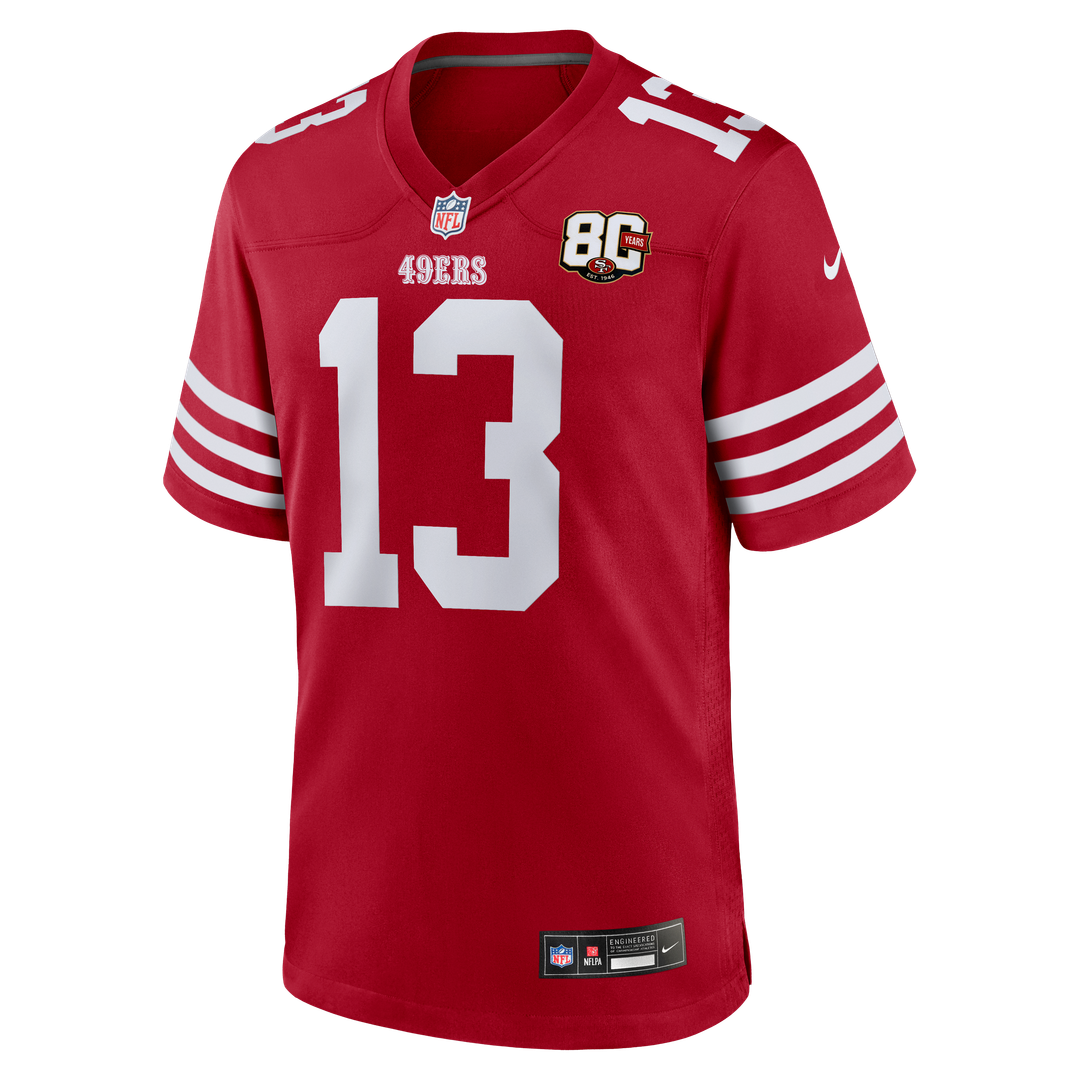 Men's San Francisco 49ers Brock Purdy White 80th Anniversary
