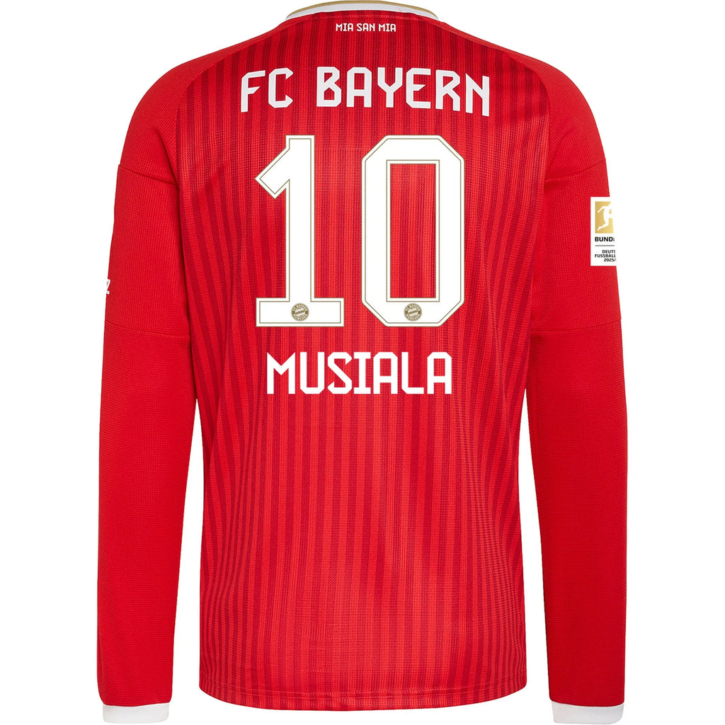 Men's Replica Musiala Bayern Munich Long Sleeve Home Jersey 26/27