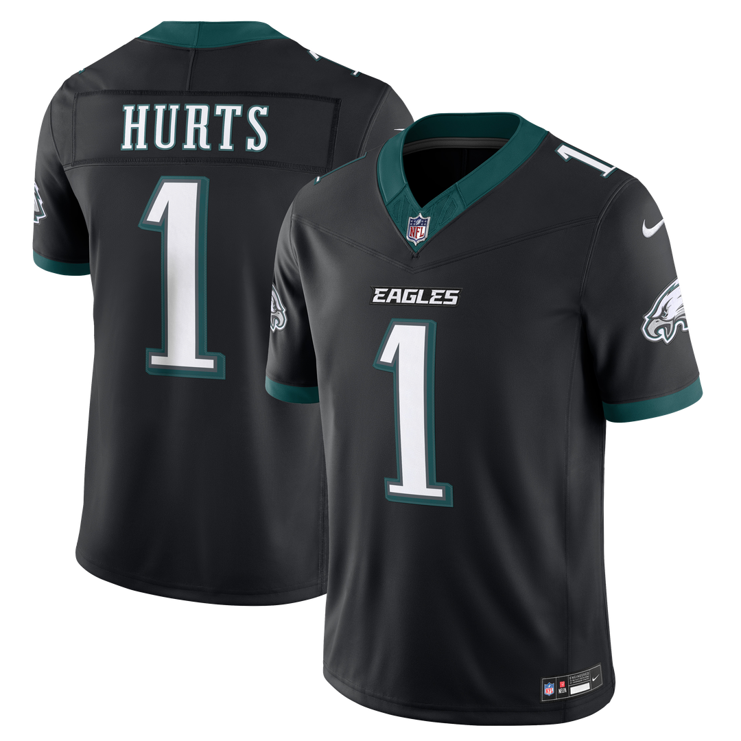 Men's Philadelphia Eagles Jalen Hurts Midnight Green Team Vapor F.U.S.E. Stitched