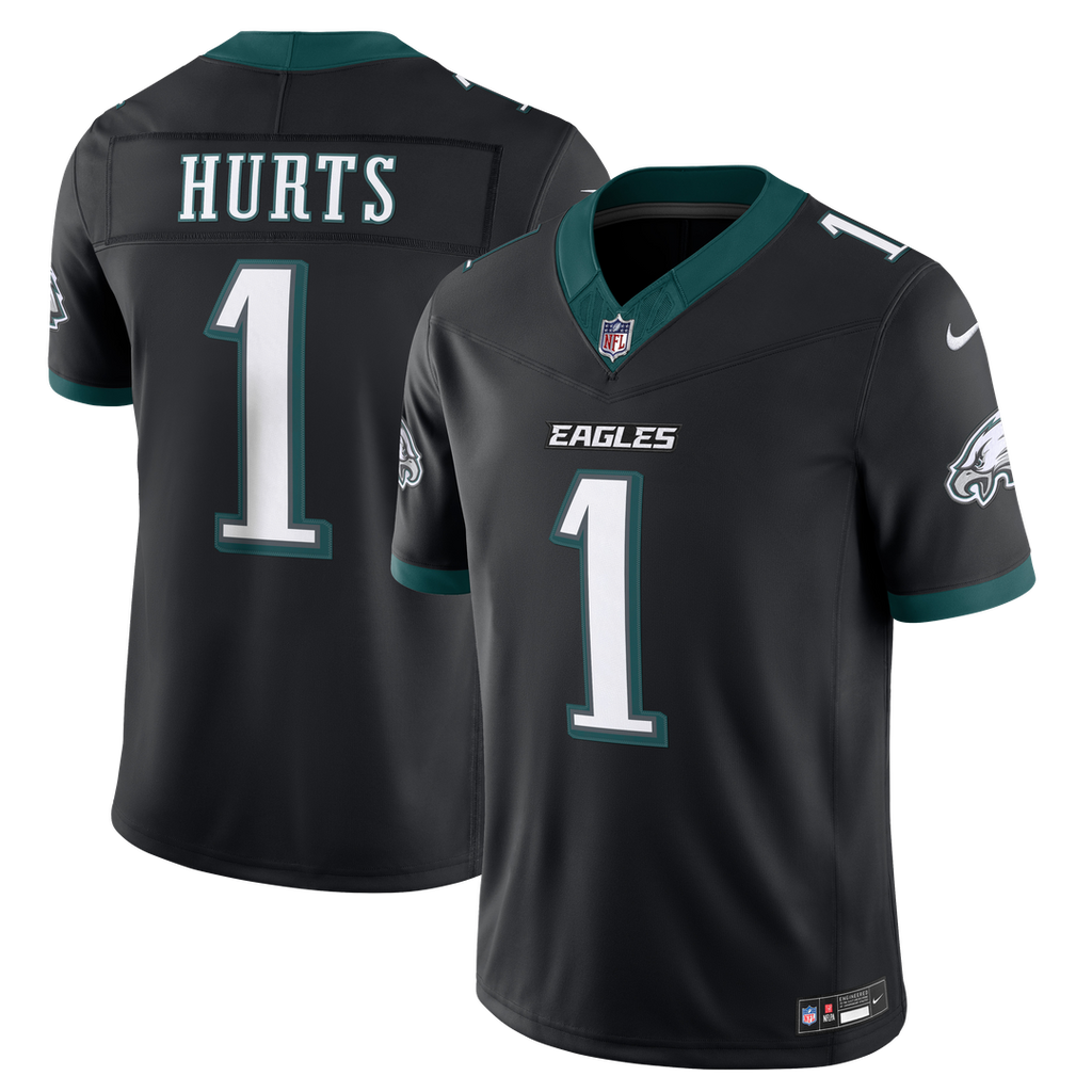 Men's Philadelphia Eagles Jalen Hurts Black Alternate Vapor F.U.S.E. Stitched