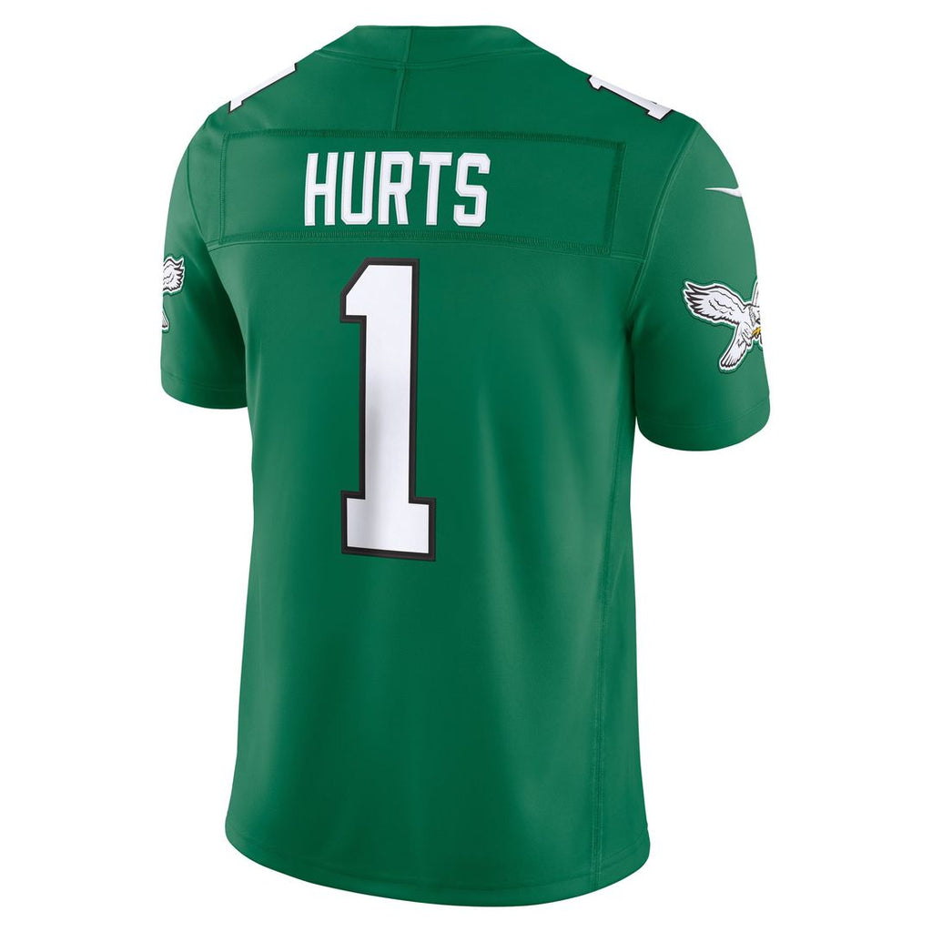 Men's Philadelphia Eagles Jalen Hurts Kelly Green Alternate Vapor F.U.S.E. Stitched