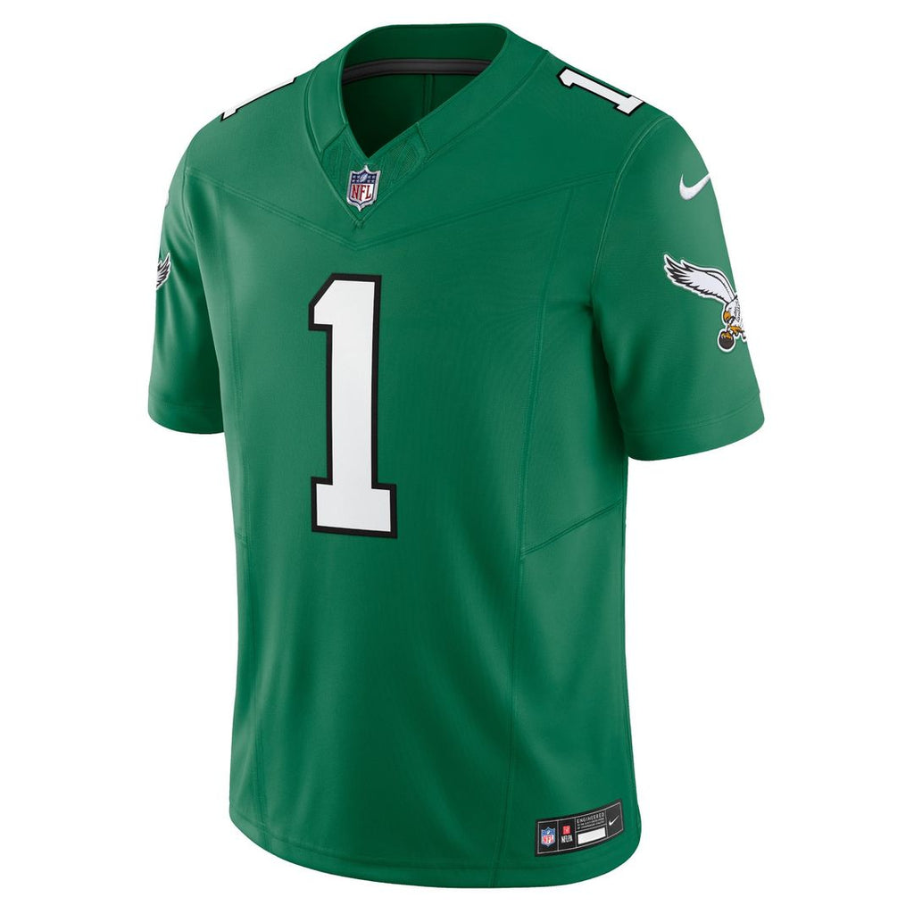 Men's Philadelphia Eagles Jalen Hurts Kelly Green Vapor F.U.S.E.