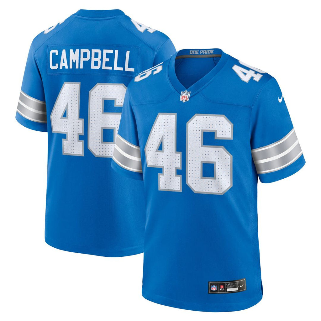 Men's Detroit Lions Jack Campbell Black 2nd Alternate
