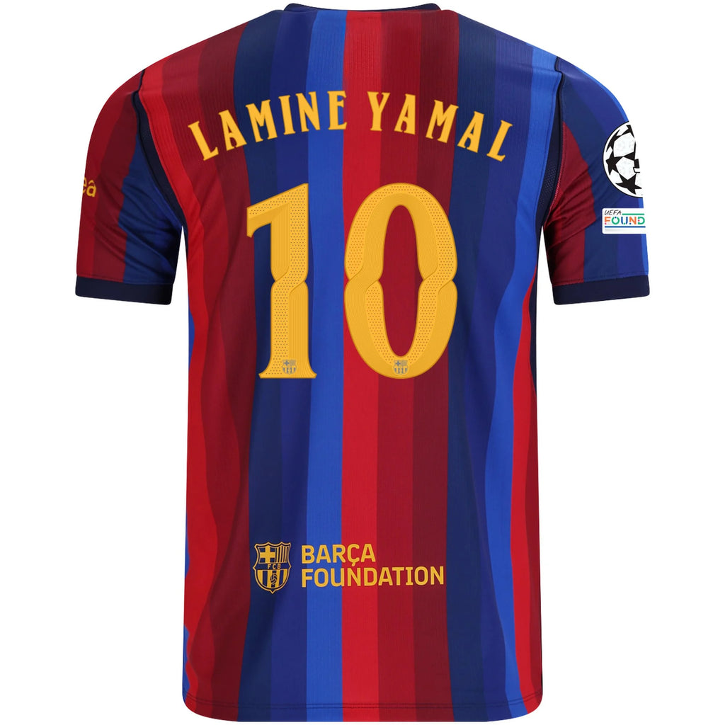 Men's Replica Lamine Yamal Barcelona Home Jersey 26/27 UCL