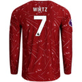 Men's Authentic Wirtz Liverpool Long Sleeve Home Jersey 26/27