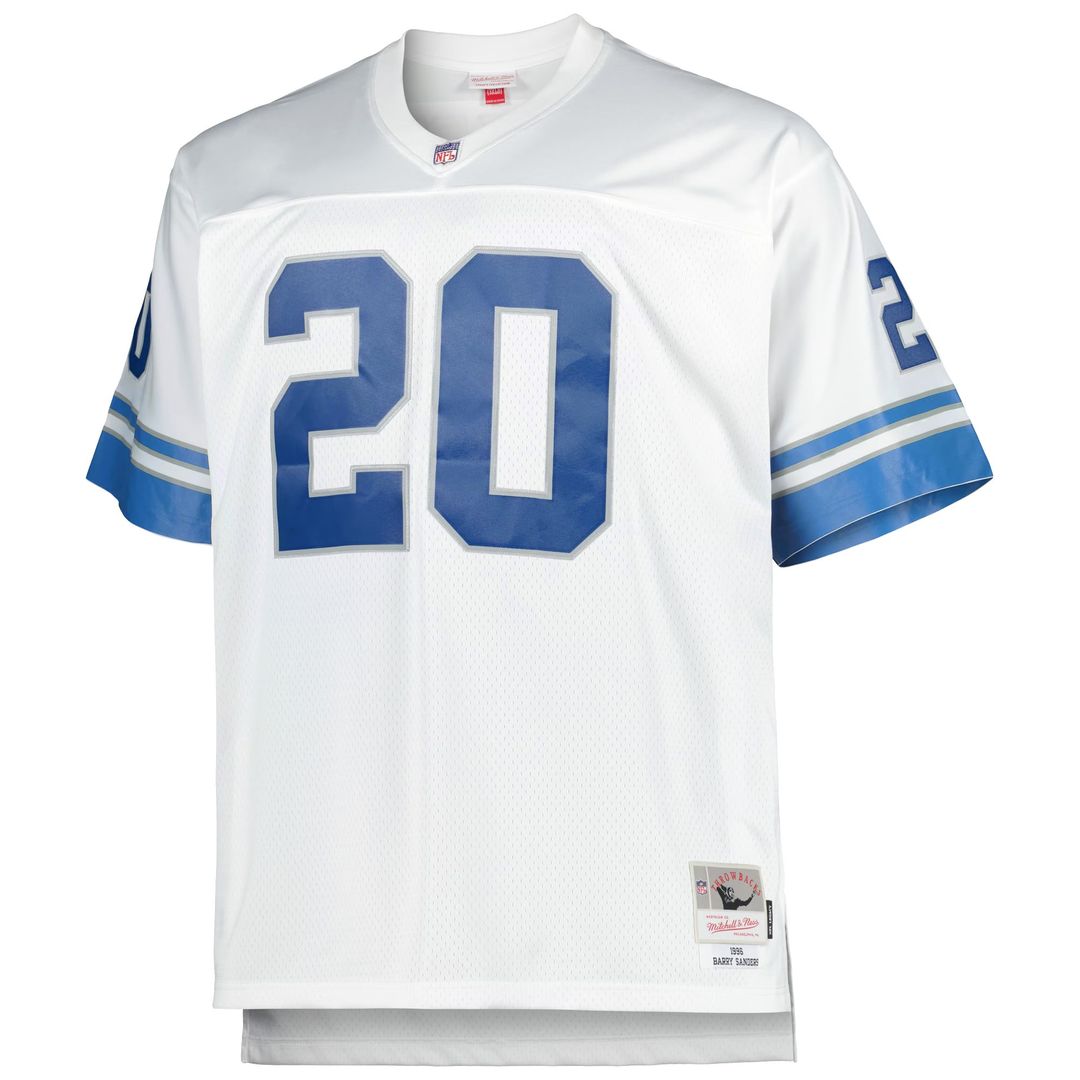 Men's Detroit Lions Barry Sanders Blue Big & Tall 1996 Retired Player Replica Jersey