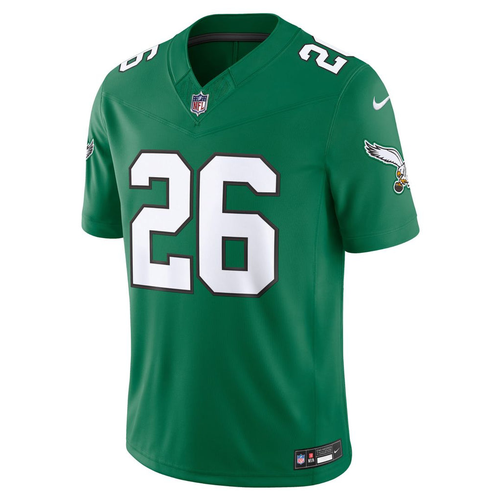 Men's Philadelphia Eagles Saquon Barkley White Vapor F.U.S.E. Stitched