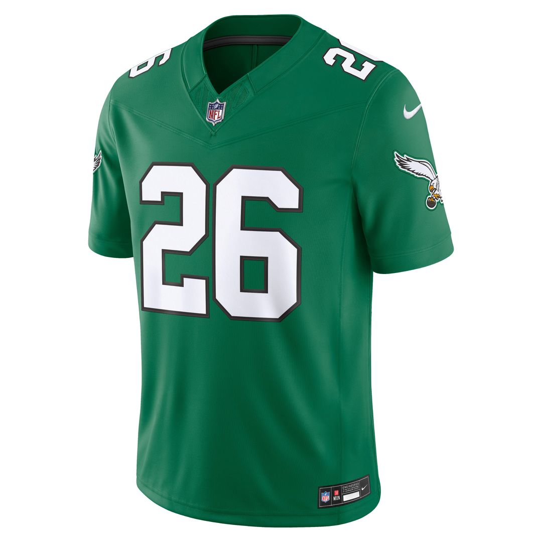 Men's Philadelphia Eagles Saquon Barkley White Vapor F.U.S.E. Stitched