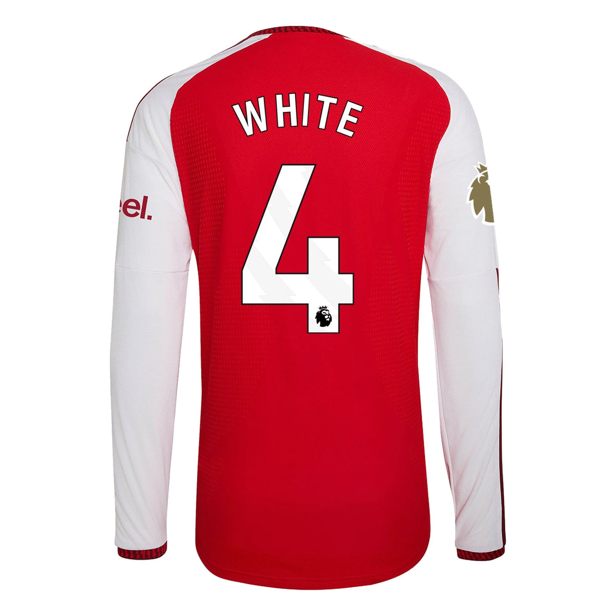 Men's Authentic White Arsenal Long Sleeve Home Jersey 26/27