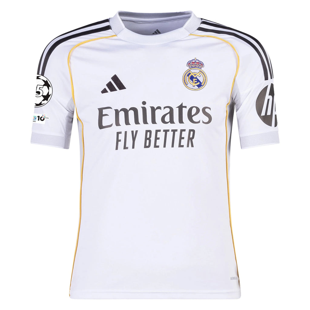 Kid's Replica Vini Jr. Real Madrid Home Jersey 25/26 UCL