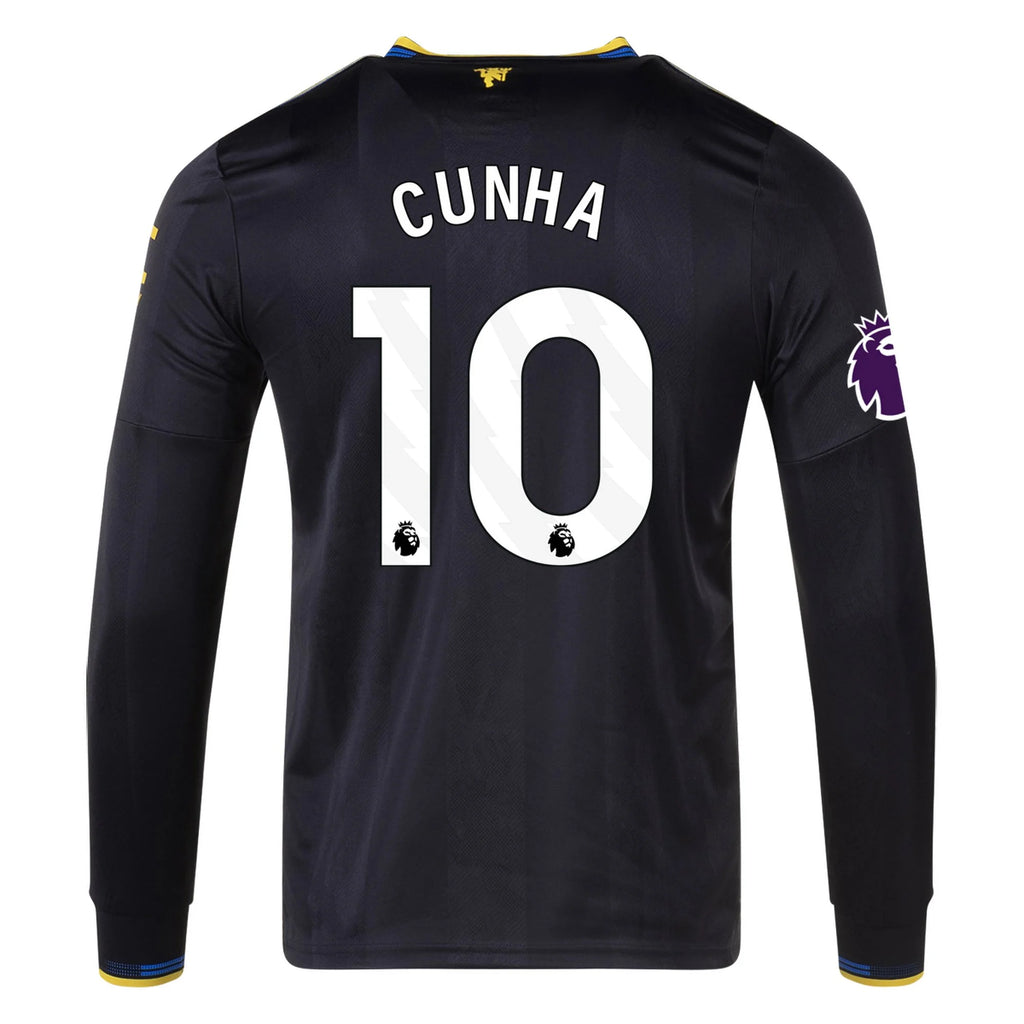 Men's Authentic Cunha Manchester United Long Sleeve Third Jersey 25/26