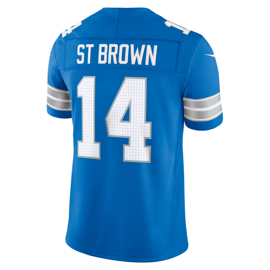 Men's Detroit Lions Amon-Ra St. Brown Black Alternate Vapor F.U.S.E. Stitched