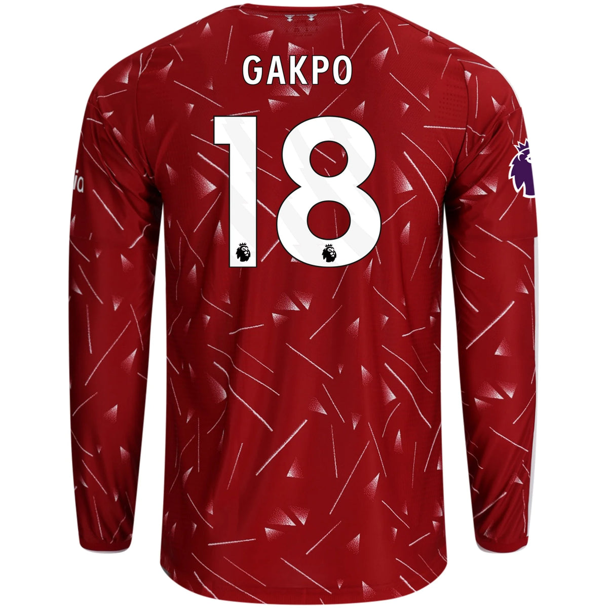Men's Authentic Gakpo Liverpool Long Sleeve Home Jersey 26/27