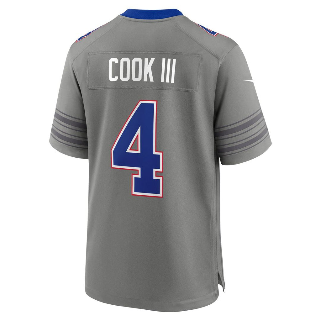 Men's Buffalo Bills James Cook III Gray Nickel City