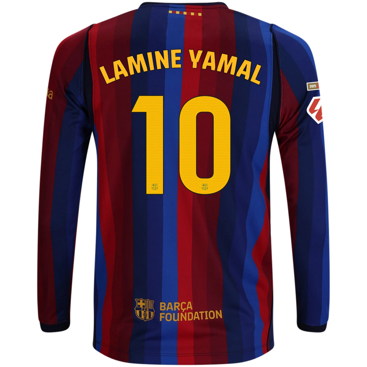 Kid's Replica Lamine Yamal Barcelona Long Sleeve Home Jersey 26/27