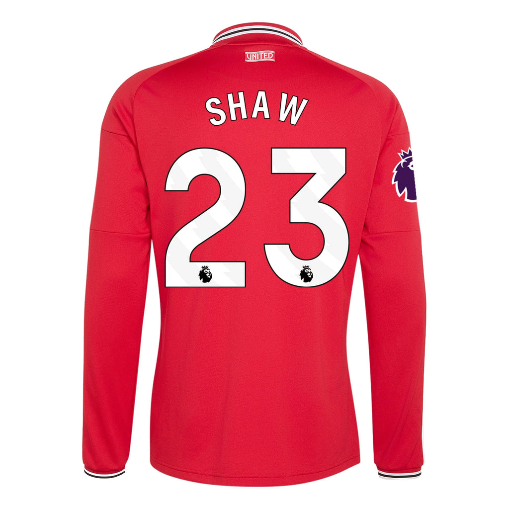 Men's Authentic Shaw Manchester United Long Sleeve Home Jersey 26/27