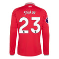 Men's Authentic Shaw Manchester United Long Sleeve Home Jersey 26/27