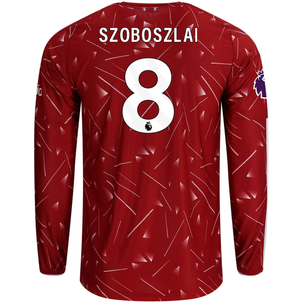 Men's Authentic Szoboszlai Liverpool Long Sleeve Home Jersey 26/27