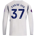 Men's Replica van de Ven Tottenham Hotspur Long Sleeve Home Jersey 26/27