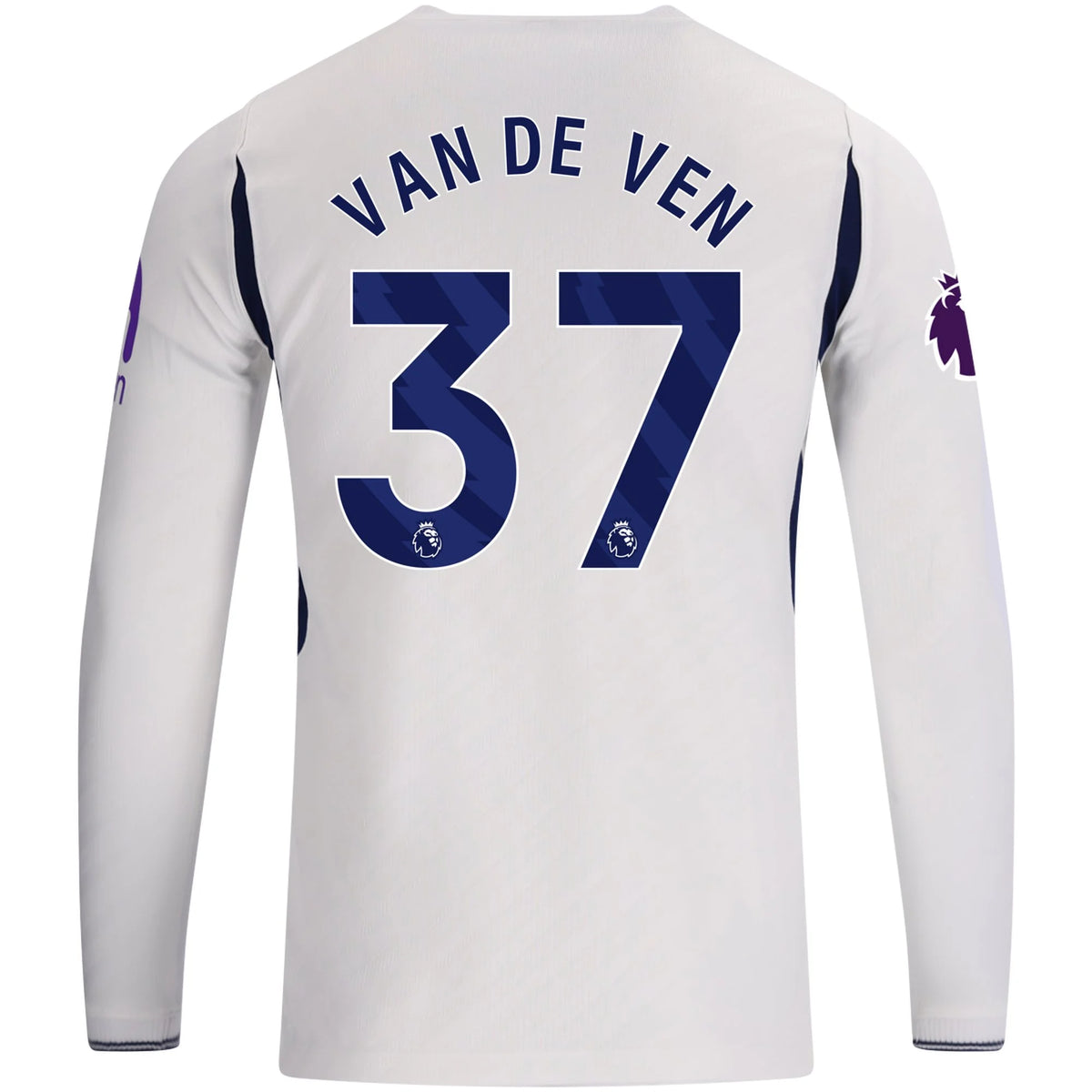 Men's Replica van de Ven Tottenham Hotspur Long Sleeve Home Jersey 26/27