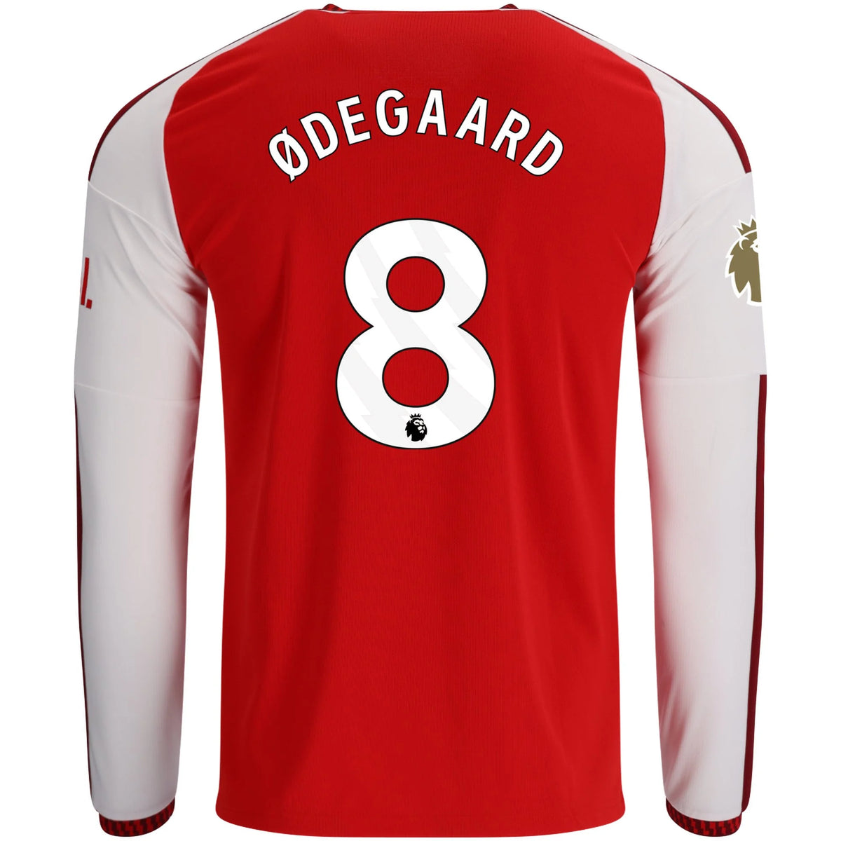 Men's Replica Odegaard Arsenal Long Sleeve Home Jersey 26/27