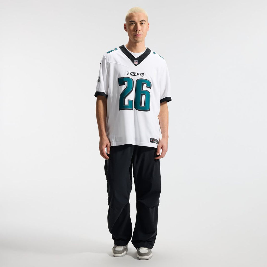 Men's Philadelphia Eagles Saquon Barkley White Vapor F.U.S.E. Stitched