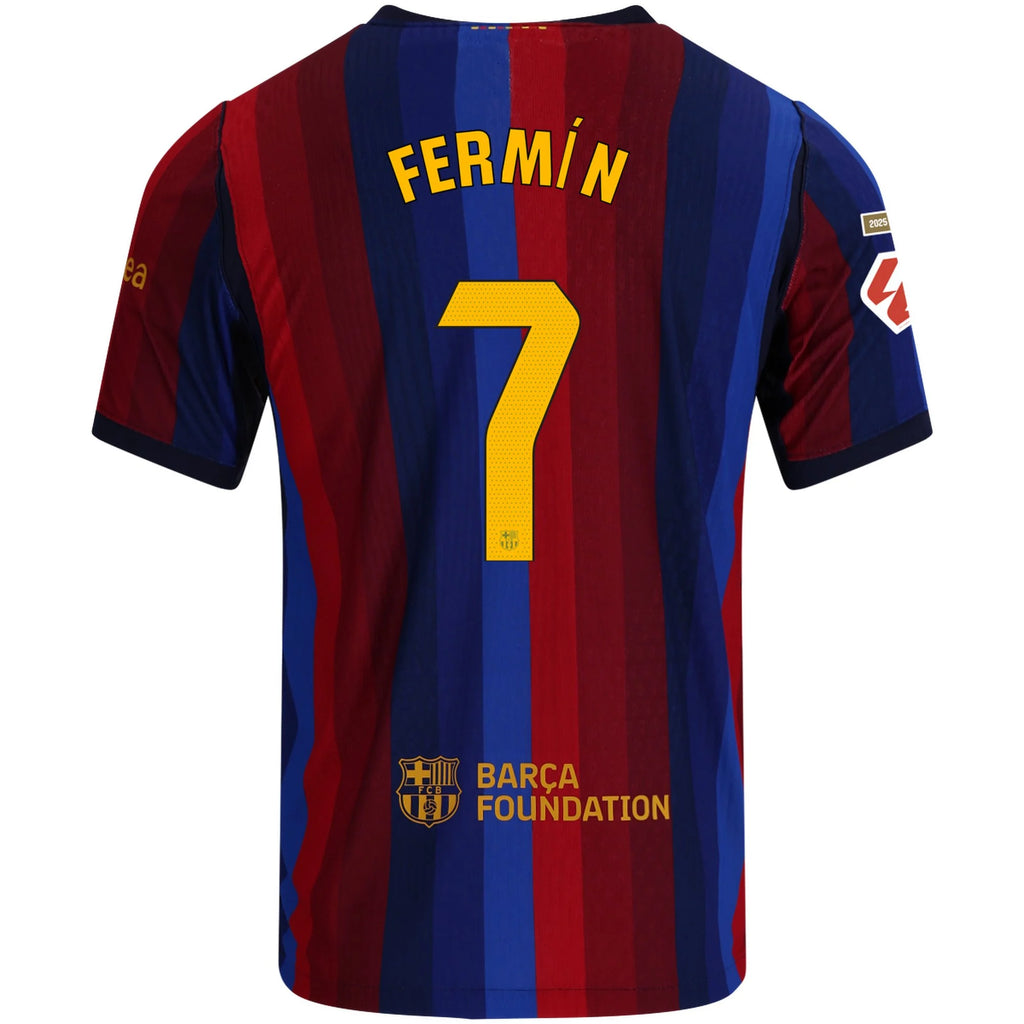 Men's Authentic Fermin Barcelona Home Jersey 26/27