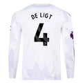 Men's Replica De Ligt Manchester United Long Sleeve Away Jersey 25/26