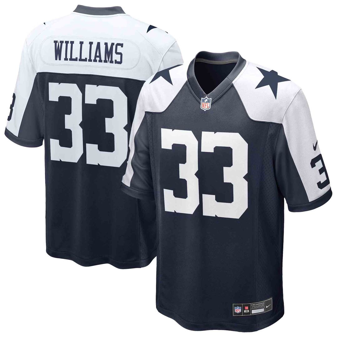 Men's Dallas Cowboys Javonte Williams Navy Alternate