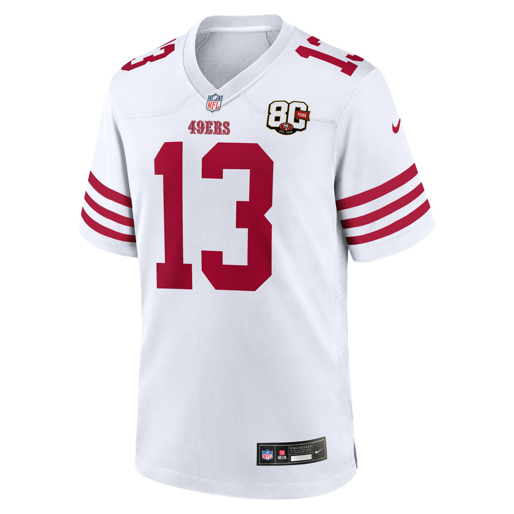 Men's San Francisco 49ers Brock Purdy Scarlet 80th Anniversary