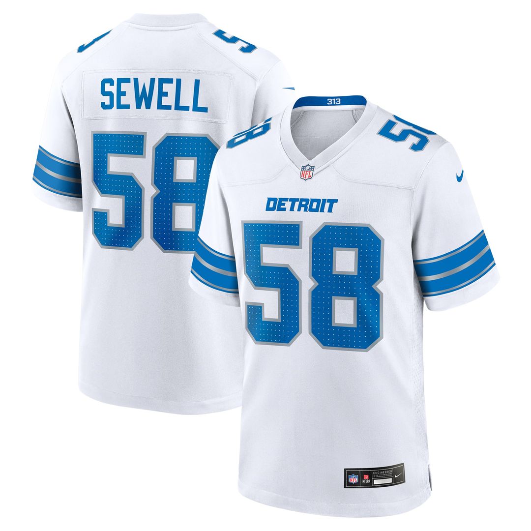 Men's Detroit Lions Penei Sewell Black 2nd Alternate