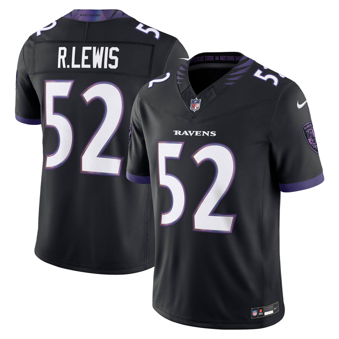 Men's Baltimore Ravens Ray Lewis Black Alternate Vapor F.U.S.E. Stitched Retired Player