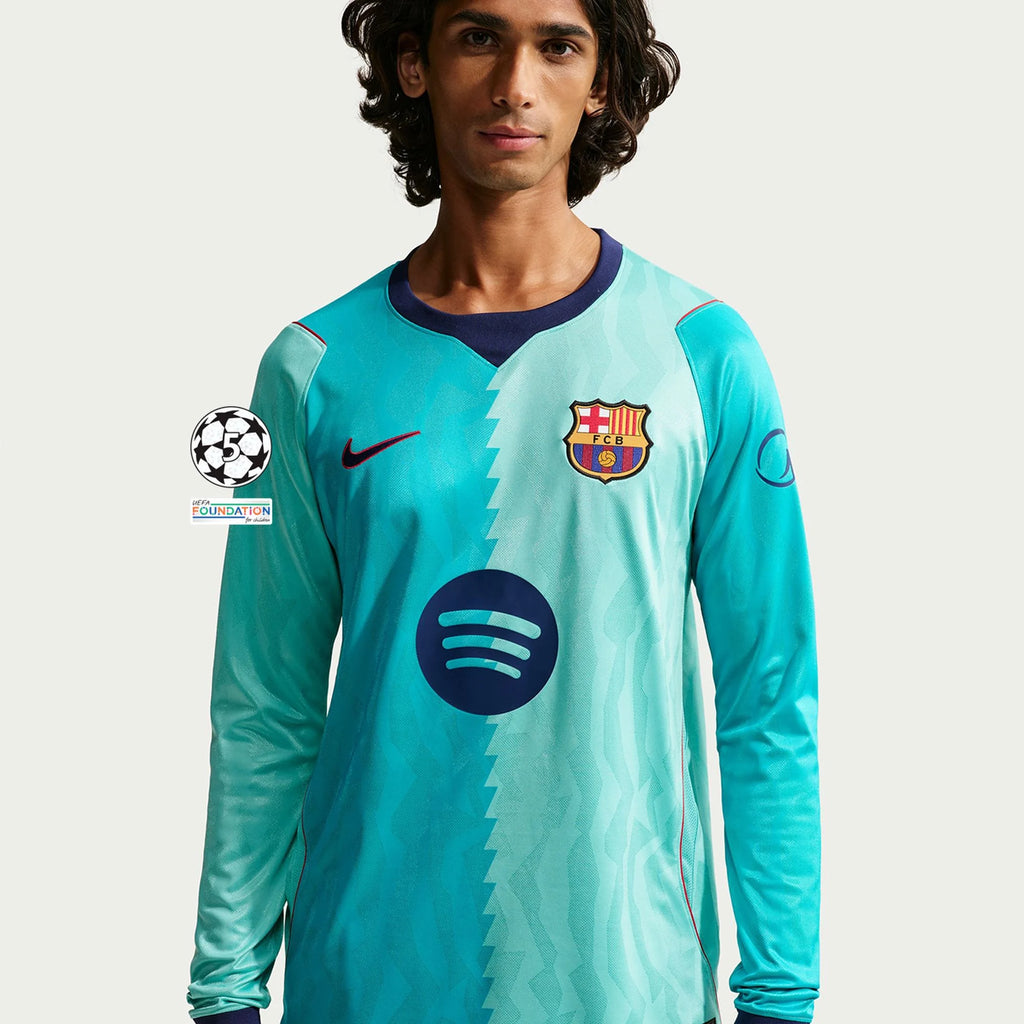 Men's Replica F. de Jong Barcelona Long Sleeve Third Jersey 26/27 UCL