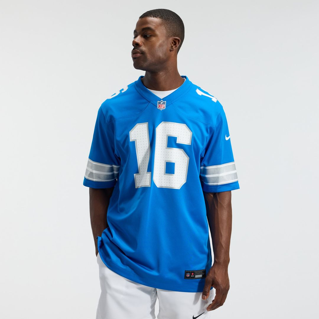 Men's Detroit Lions Jared Goff Black 2nd Alternate