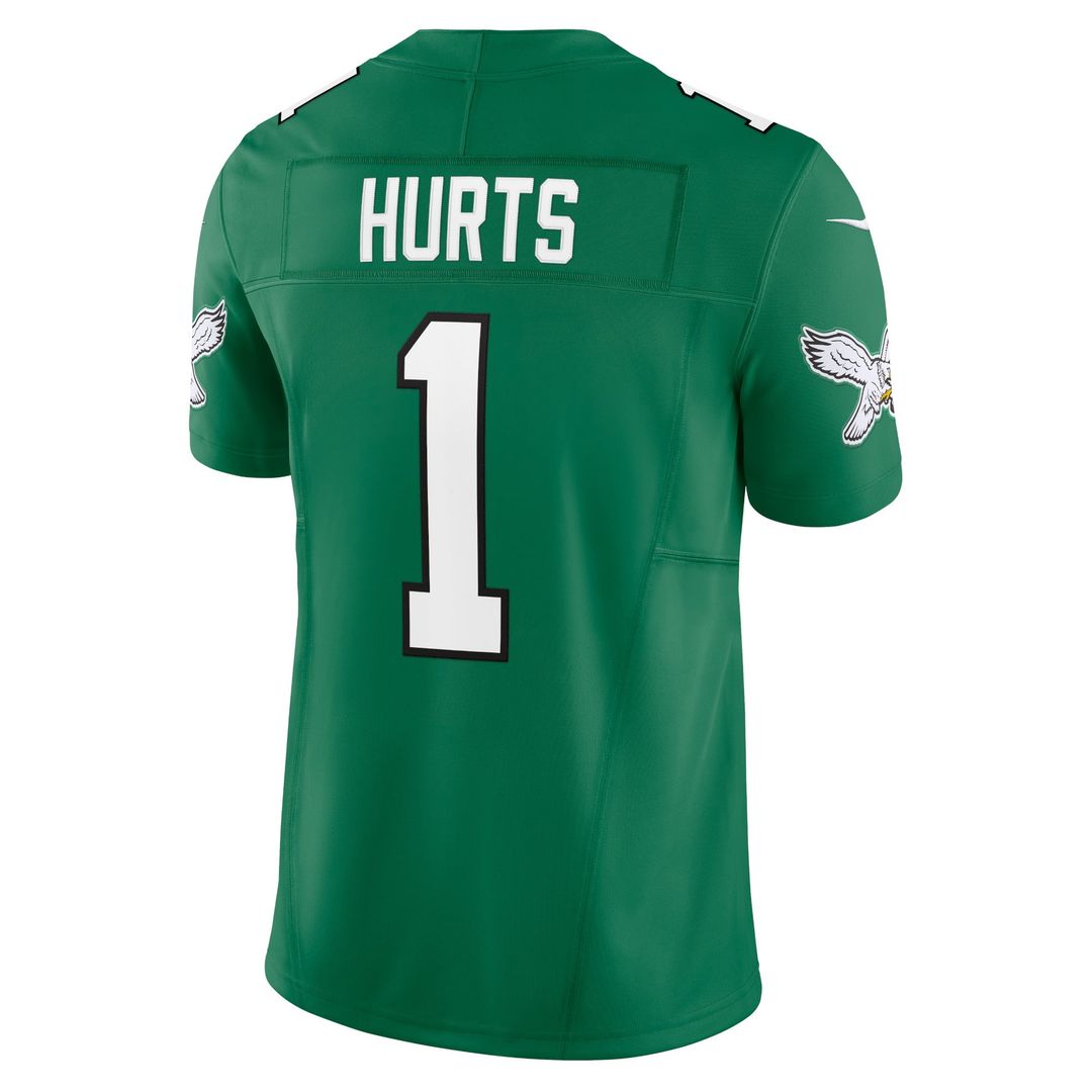 Men's Philadelphia Eagles Jalen Hurts Kelly Green Vapor F.U.S.E.