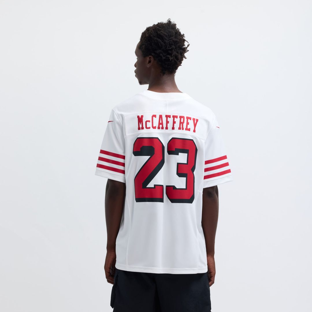 Men's San Francisco 49ers Christian McCaffrey White Vapor F.U.S.E. Limited 2nd Alternate Jersey