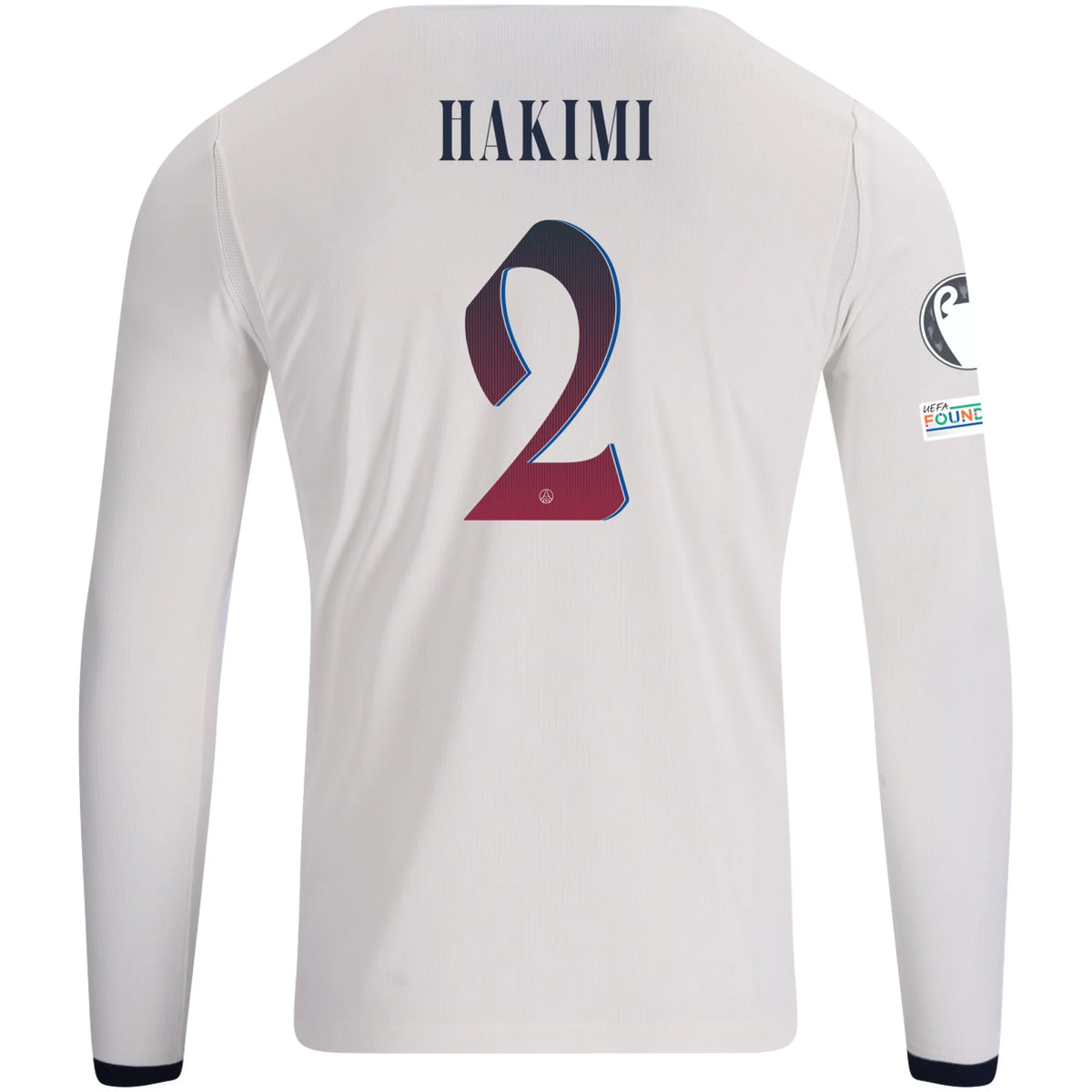 Men's Replica Hakimi Paris Saint-Germain Long Sleeve Away Jersey 26/27 UCL