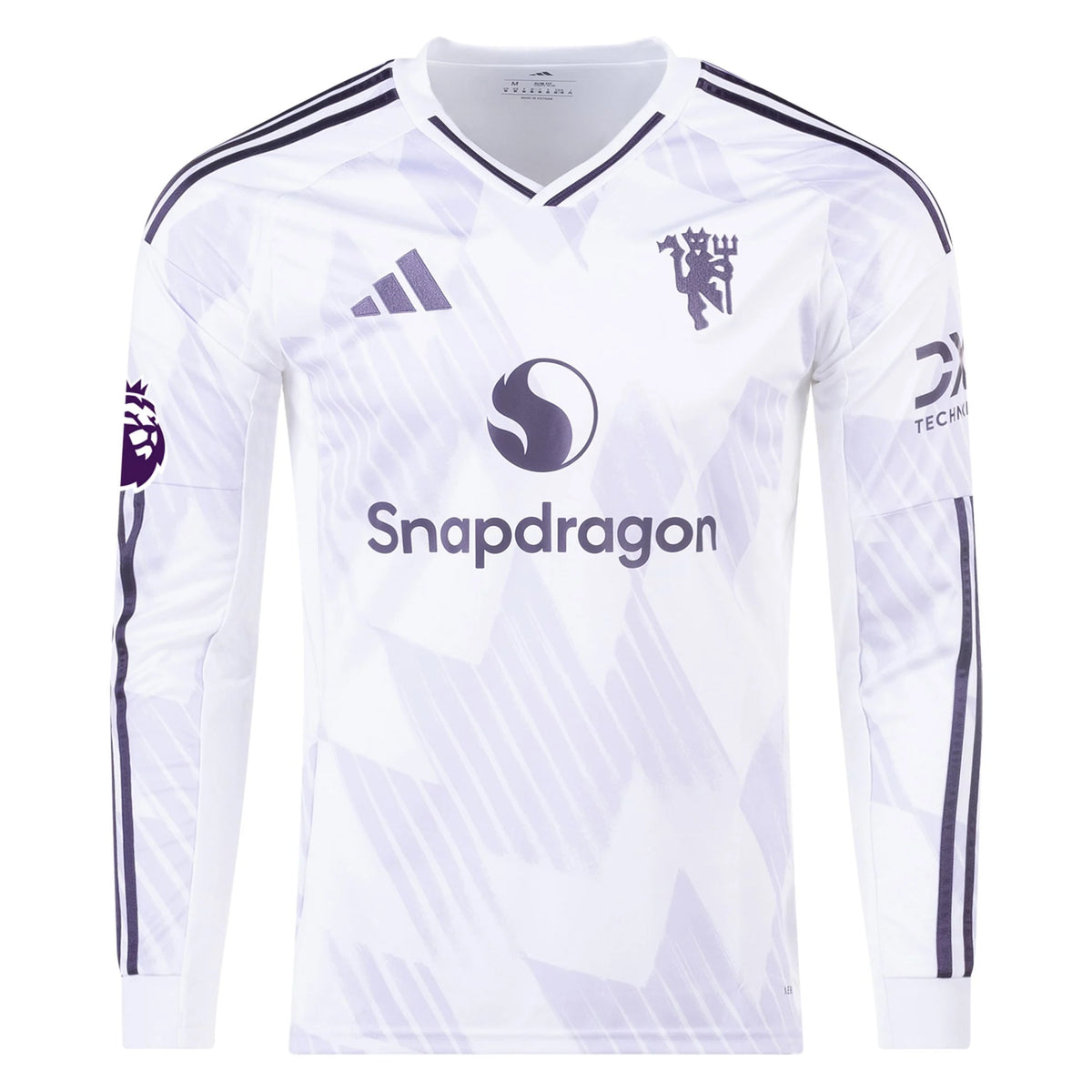 Men's Replica Ugarte Manchester United Long Sleeve Away Jersey 25/26